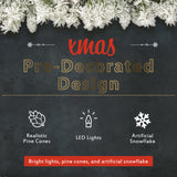 A set of 4 artificial Christmas trees, including flower garlands, flower garlands, and 2 entrance trees, with LED lights - V.I.P Digital Presence