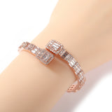 Fashionable Opening Bracelet Ins Style Diamond Set Interwoven Two Color Bracelet Personalized Hip Hop Men's Handpiece - V.I.P Digital Presence