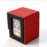 2025 New! Large - capacity Patchwork Windowed Vertical Card Box, 100+ Double - sleeved Cards - V.I.P Digital Presence