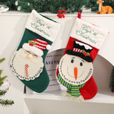 Christmas tree decoration gift bag, Santa Claus snowman knitted socks, home party decoration pendant - V.I.P Digital Presence