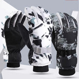 Winter Ski Gloves Warm Thermal Men Women Thickened Cotton Waterproof Non-Slip Warm Riding Outdoor Graffiti Snowboard Cycling - V.I.P Digital Presence