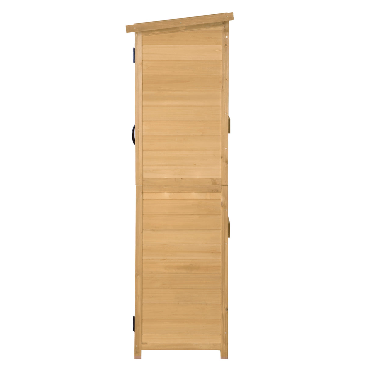 Outdoor 5.3ft Hx4.6ft L Wood Storage Shed Tool Organizer,Garden Shed, Storage Cabinet with Waterproof Asphalt Roof Natural - V.I.P Digital Presence
