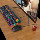 Keyboard and Mouse Set RGB backlit mechanical keyboard and mouse computer wired gaming keyboard and mouse - V.I.P Digital Presence