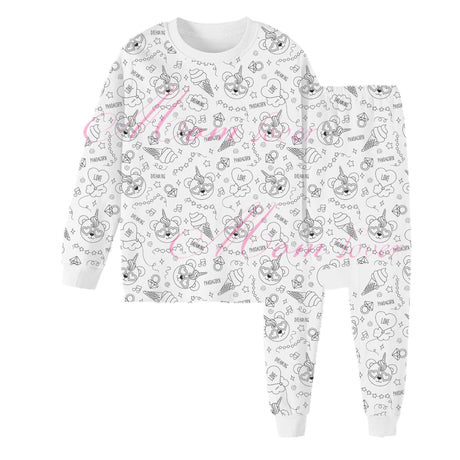 Children's graffiti pajamas DIY hand-painted colorable set for home decor coloring pajama sets - V.I.P Digital Presence