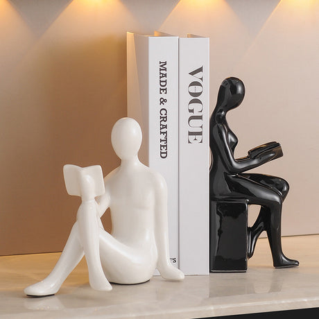 Modern bookends character ornaments home decor living room TV decorations - V.I.P Digital Presence