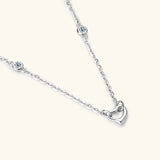 Moissanite 925 Sterling Silver Heart Necklace - V.I.P Digital Presence