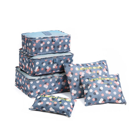 Printed travel storage bag set of 6 pieces, travel clothing sorting bag, waterproof clothing storage bag - V.I.P Digital Presence