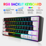 Mini 61 Key RGB Keyboard and Mouse Set Type-C Keyline Separate Connection Gaming Keyboard and Mouse - V.I.P Digital Presence