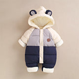 Baby down cotton jacket jumpsuit, autumn and winter clothes, khai clothes for men and women, baby clothes for going out, thick hugging clothes, winter climbing clothes - V.I.P Digital Presence