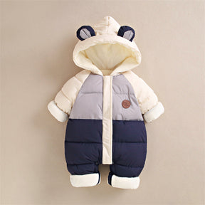 Baby down cotton jacket jumpsuit, autumn and winter clothes, khai clothes for men and women, baby clothes for going out, thick hugging clothes, winter climbing clothes - V.I.P Digital Presence