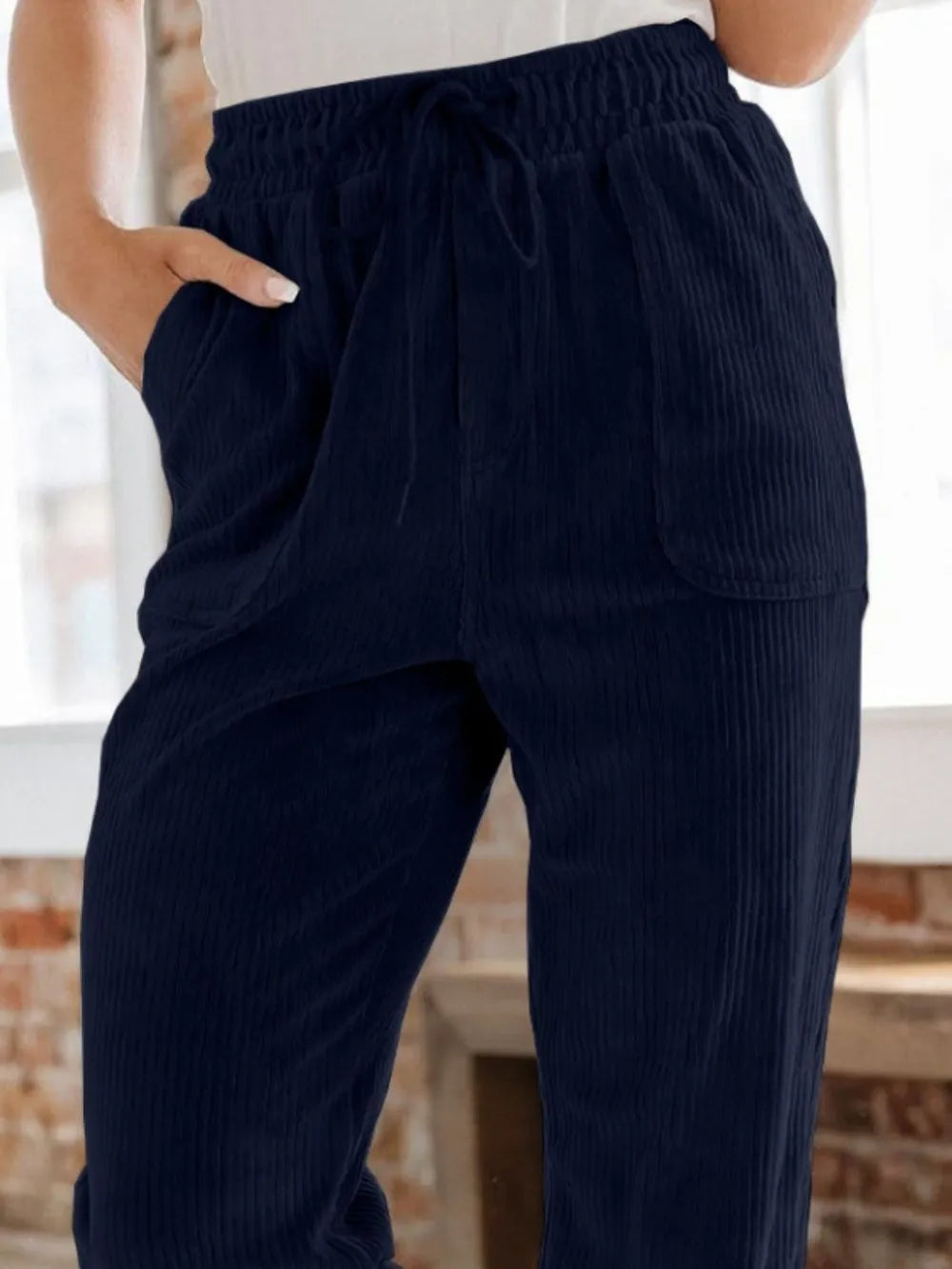 Drawstring Pants with Pockets - V.I.P Digital Presence