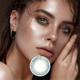 1Pair FDA Certificate Eyes Beautiful Pupil Colorful Girl Cosplay Contact Lenses  GYPSOPHILA BLUE - V.I.P Digital Presence