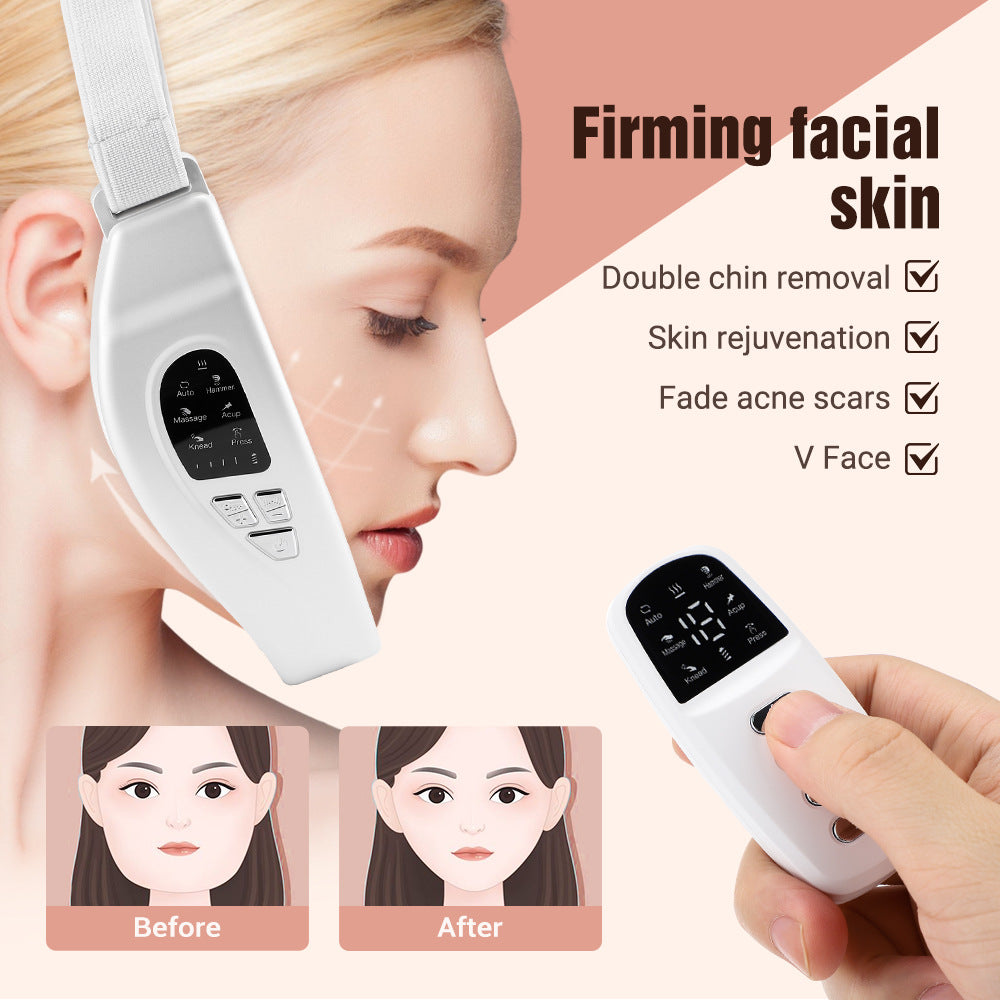 EMS Color Light Facial Slimming Device Microcurrent Facial Beauty Device Massage Hot compress V face - V.I.P Digital Presence