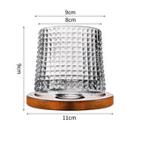 Hand drawn rotating glass cups multiple multi-purpose whiskey glasses rotating glass cups - V.I.P Digital Presence
