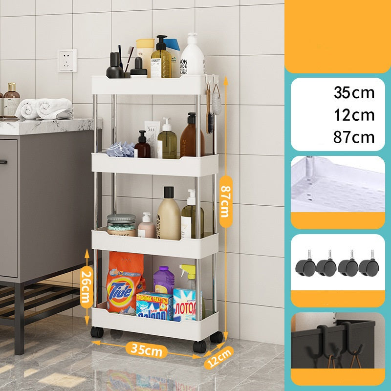 Kitchen multi layer vegetable basket rack floor-standing removable vegetable storage household multi functional trolley - V.I.P Digital Presence
