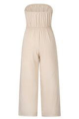 Tied Cutout Tube Wide Leg Jumpsuit - V.I.P Digital Presence