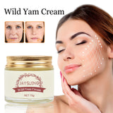 Crema de ñame silvestre, crema hidratante, ligera, antiarrugas y con brillo.