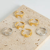 18K Gold-Plated Irregular Open Ring - V.I.P Digital Presence