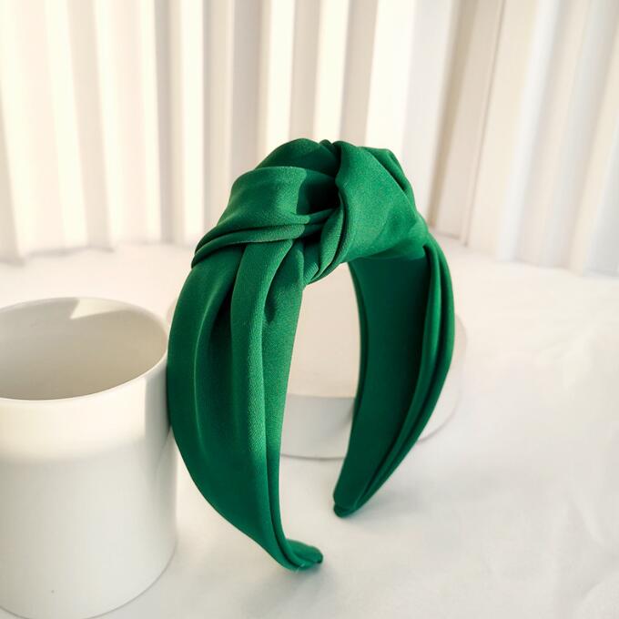 New Fashion Women Headband Adult Wide Side Solid Color Hairband Center Knot Turban Casual Hair Accessories Wholesale - V.I.P Digital Presence