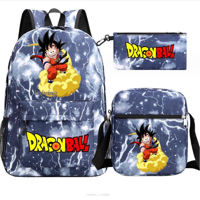 Youth Dragon Ball Backpack Student Shoulder Bag Travel Bag 3-Piece Set - V.I.P Digital Presence