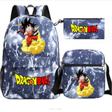 Youth Dragon Ball Backpack Student Shoulder Bag Travel Bag 3-Piece Set - V.I.P Digital Presence