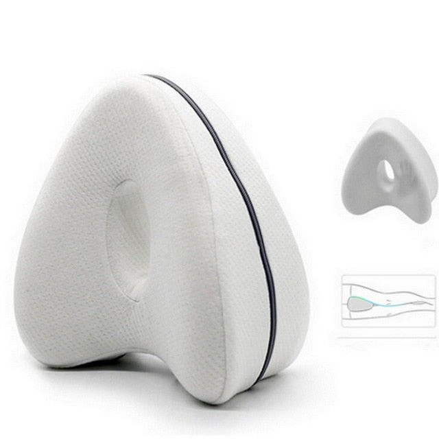 Almohada de espuma viscoelástica con forma de corazón, almohada ortopédica para piernas, espalda, caderas, rodillas, soporte para aliviar la espalda y las caderas, cuña para espalda y caderas.