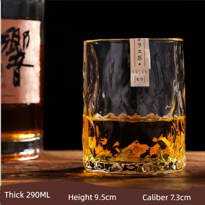 Handmade Japanese ice patterned glass hammer patterned foreign wine glass crystal glass - V.I.P Digital Presence