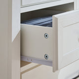 Farmhouse 5 drawer bedroom dressing table, high drawer cabinet white wooden bedroom dressing table. - V.I.P Digital Presence