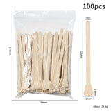 100-Piece Bag of Disposable Wooden Sticks for Hair Removal Waxing and Scraping Tools - V.I.P Digital Presence