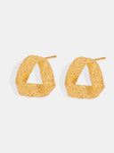 Gold-Plated Geometric Stud Earrings - V.I.P Digital Presence