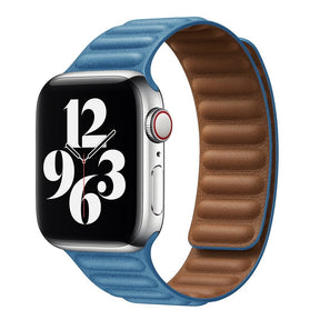 Suitable For iwatch8 Watchband S7 SE 6/5/43 Magnetic Suction New Leather Loopback Chain Apple Watch Wristband - V.I.P Digital Presence