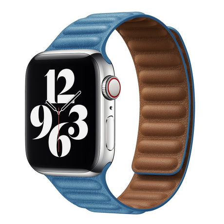 Suitable For iwatch8 Watchband S7 SE 6/5/43 Magnetic Suction New Leather Loopback Chain Apple Watch Wristband - V.I.P Digital Presence