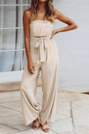 Tied Cutout Tube Wide Leg Jumpsuit - V.I.P Digital Presence