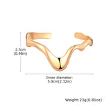 Punk Wave Open Cuff Bangles for Women, Adjustable Irregular Arm Bracelet Jewelry Accessories - V.I.P Digital Presence
