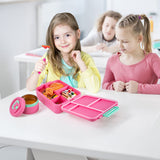 Kids' bento lunch bag: 1700ml containers with toppers, thermos, for school. - V.I.P Digital Presence