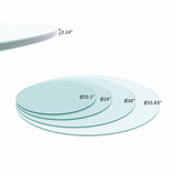 36" Inch Round Tempered Glass Table Top Clear Glass 1/4" Inch Thick Flat Polished Edge - V.I.P Digital Presence