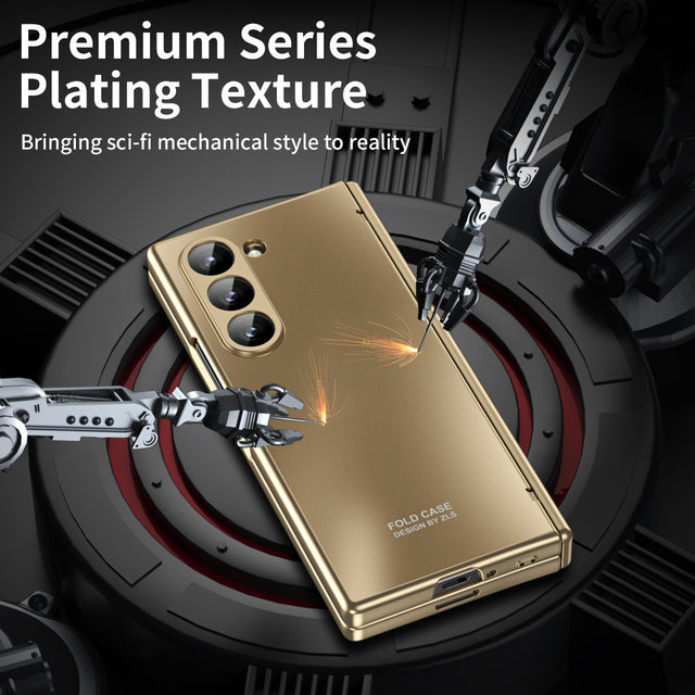 Suitable for Samsung Fold6 phone case FOLD5 folding screen solid color electroplating Fold4 all inclusive anti drop protective case 5G - V.I.P Digital Presence