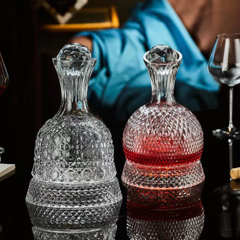 Decanter red wine household light luxury rotating tumbler crystal wine pot wine glass red wine glass wine set - V.I.P Digital Presence