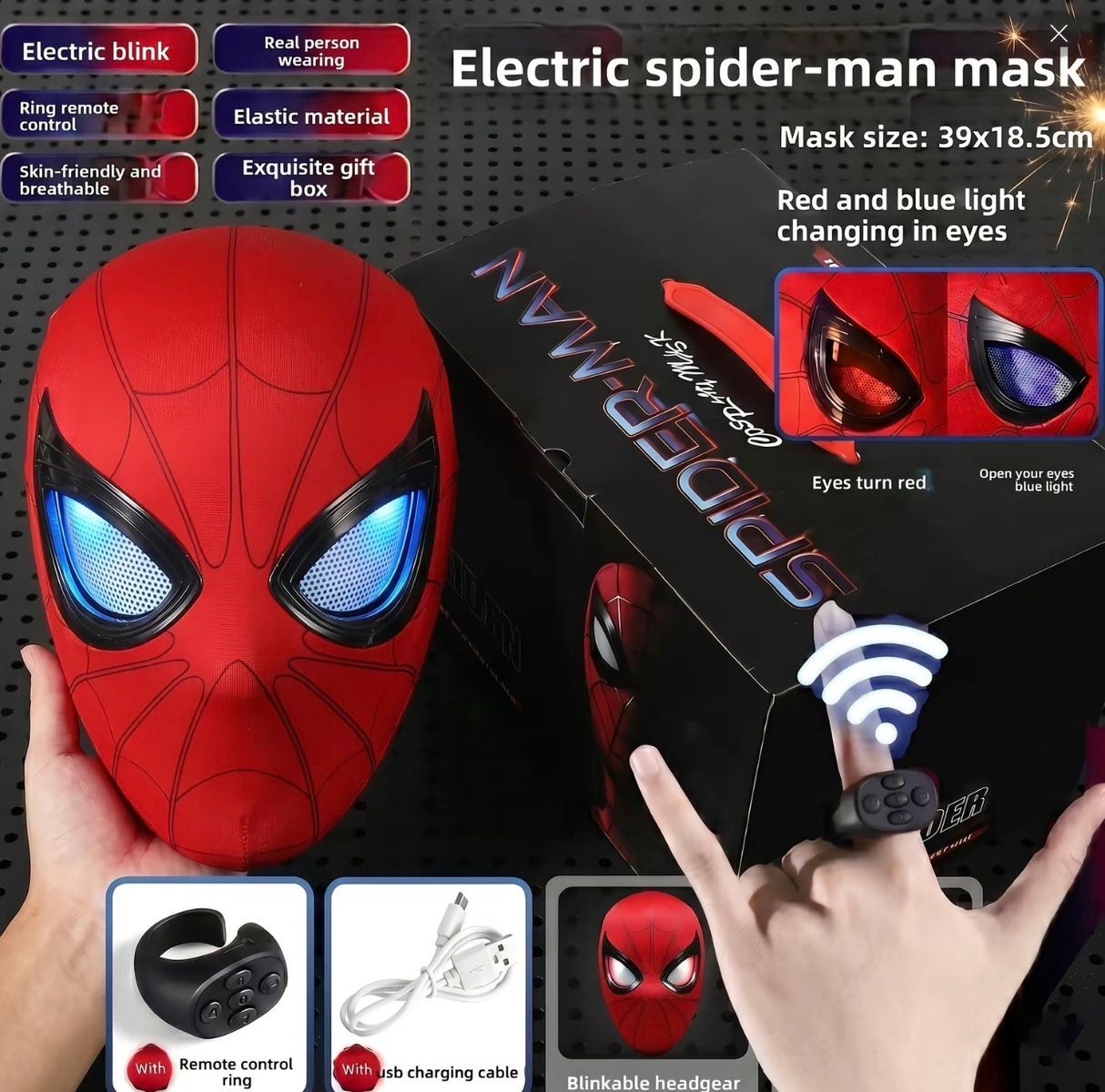 GlowHero LED Cosplay Mask