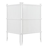 Privacy Screen Panels Kit Air Conditioner Trash Can Enclosure Vinyl white color - V.I.P Digital Presence