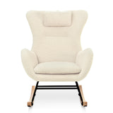 Rocking Chair - with rubber leg and cashmere fabric suitable for living room and bedroom