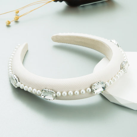 New Rhinestone Pearl Hair Adornment Femininity Light Luxury Net Red Hundred Band Head Accessories - V.I.P Digital Presence