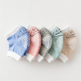 Rodilleras antideslizantes para bebés de 0 a 18 meses, de algodón, de verano, para gatear, de malla gruesa y transpirable.