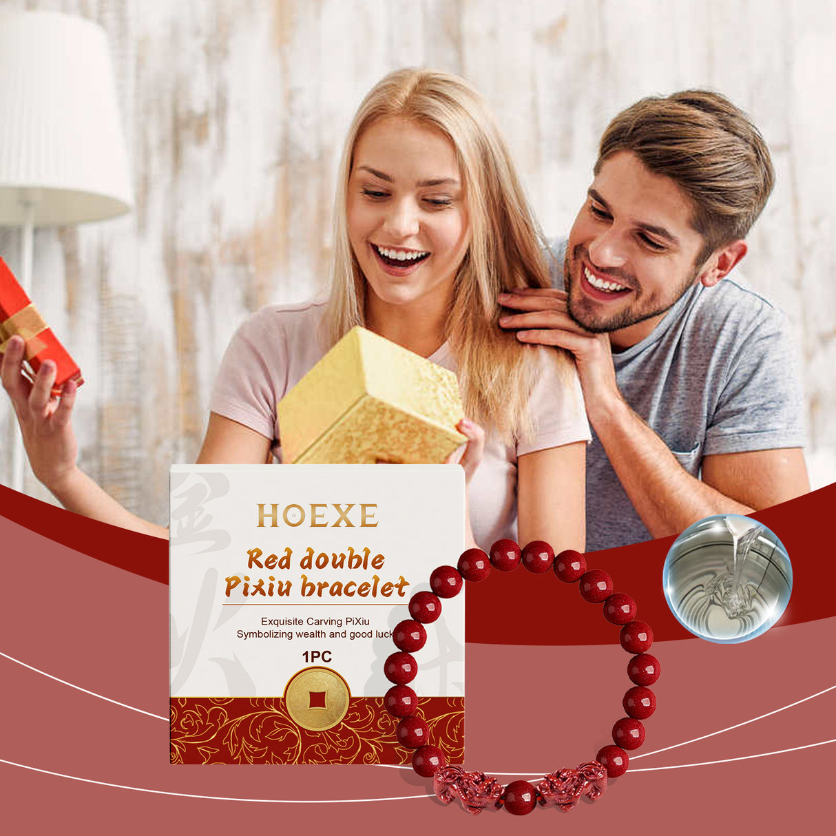 Red Double Pixiu Hand String Design Sense Bracelet Men And Women Universal Couple Hand Ornaments Portable Daily Gifts - V.I.P Digital Presence