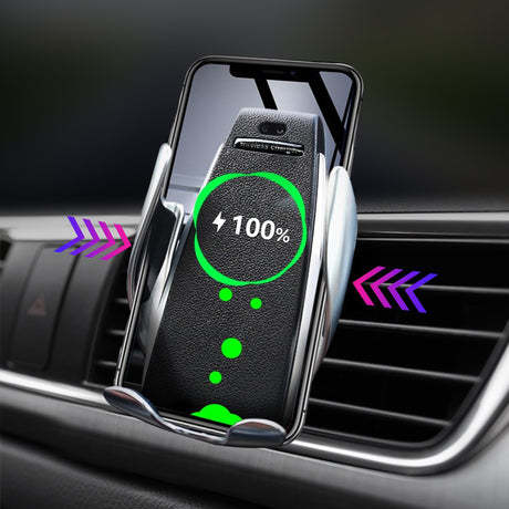 Automatic Clamping Wireless Car Charger Air Vent Phone Holder 360 Degree Rotation USB Charging Mount Bracket - V.I.P Digital Presence