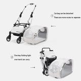 Fashionable Pet Dog Cats Four Wheeled Cart Lightweight Foldable Separable When Going Out Small Medium-Sized Pets Dog Stroller - V.I.P Digital Presence