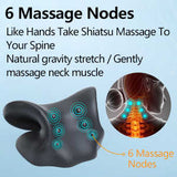 Heated Neck and Shoulder Relaxer Cervical Traction Device Pillow with Graphene Heating Pad Heated Chiropractic Pillow - V.I.P Digital Presence