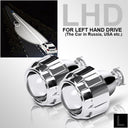 RACBOX 2Pcs 2.5 Inch Universal Bi Xenon HID Projector Lens Silver Black Shroud H1 Xenon LED Bulb H4 H7 Motorcycle Car Headlight - V.I.P Digital Presence
