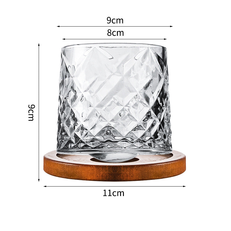 Hand drawn rotating glass cups multiple multi-purpose whiskey glasses rotating glass cups - V.I.P Digital Presence