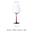 Black and Red Bow Tie Burgundy Wine Glass Pot Belly Home Kitchen Light Luxury Lead-free Crystal Color Glass Wine Original Goblet - V.I.P Digital Presence